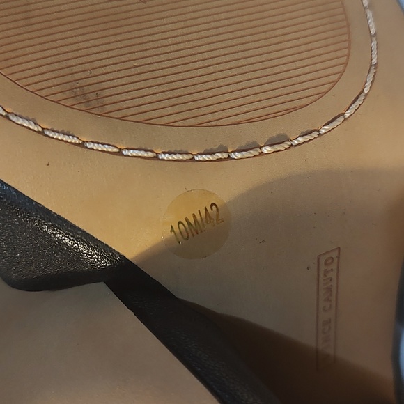 New Vince Camuto leather peep toe slingback block heel sandals - Picture 8 of 9